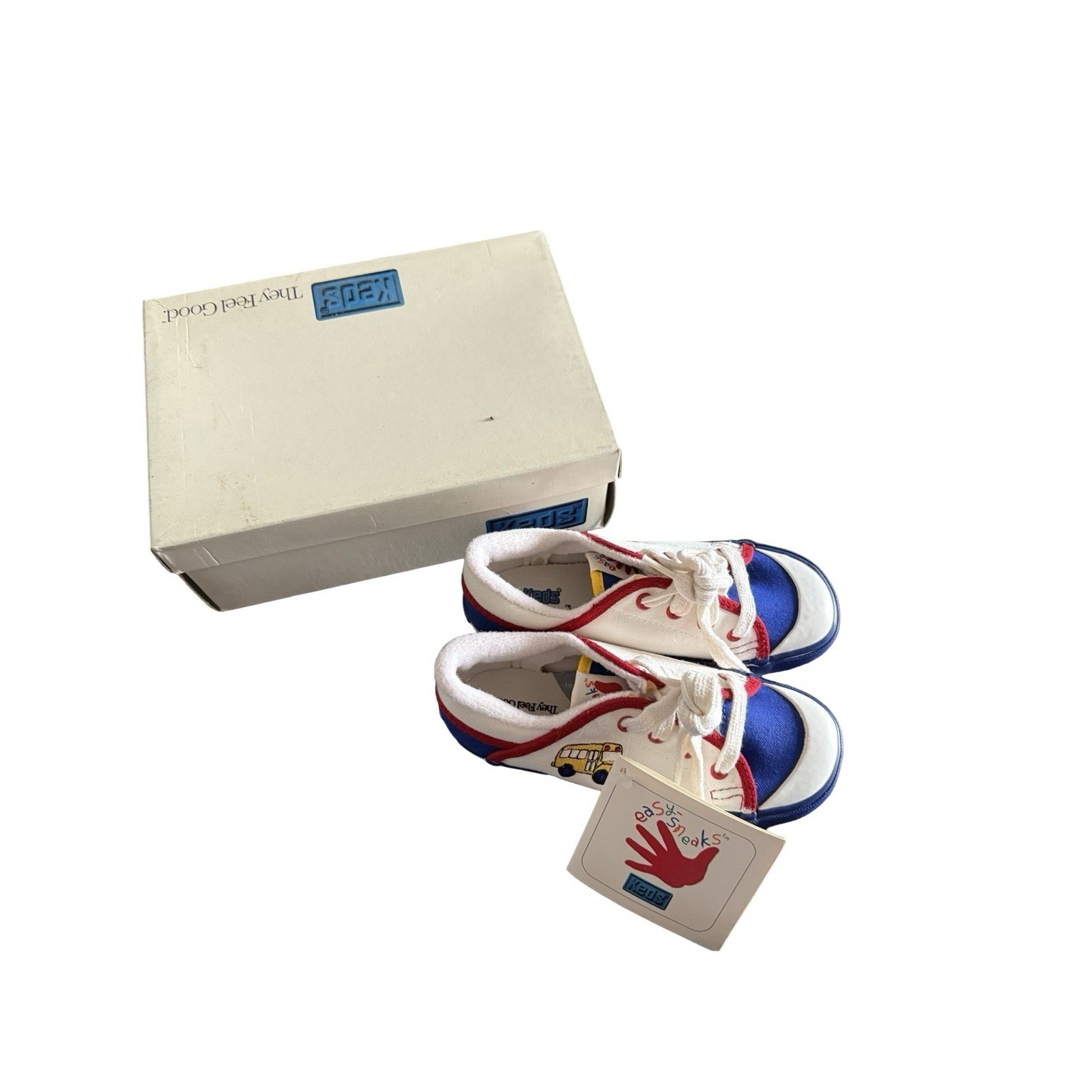 Vintage Keds Primary Colors Schoolbus Vehicles Cars Sneakers Shoes Sz 10 S — image 2 of 6